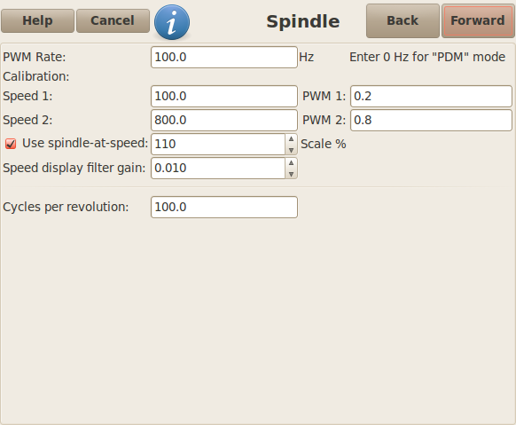 stepconf spindle