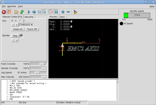 pyvcp axis lathe